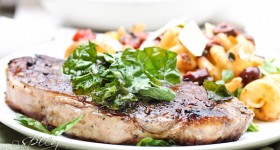 Steak with Crispy Basil