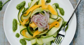 Zucchini and Green Chutney Salad