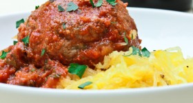 Slow Carb Spaghetti and Meatballs