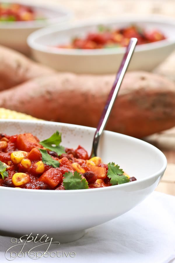 Garden Style Vegan Chili ~ ASpicyPerspective.com