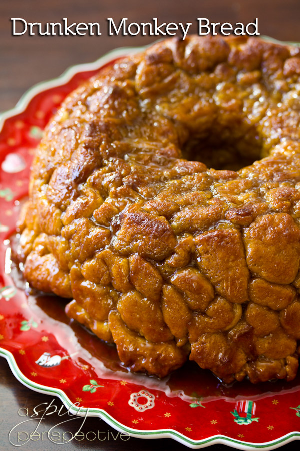 Drunken Monkey Bread | ASpicyPerspective.com #recipe #holidays #monkeykbread